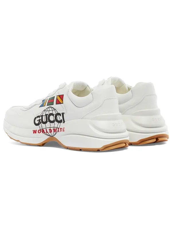 Кроссовки rhyton 'worldwide - white' Gucci — изображение 3 из 4, белый