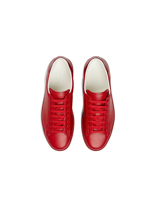 Кроссовки ace 'interlocking g - hibiscus red' Gucci — изображение 4 из 4, красный