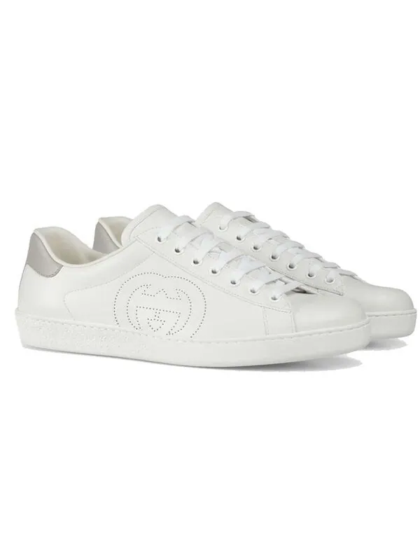 Кроссовки ace 'interlocking g' Gucci — изображение 2 из 4, белый