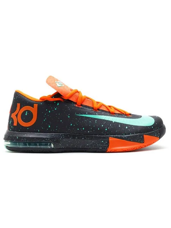 Кроссовки кд 6 Nike — изображение 2 из 4, черный/зеленый/оранжевый