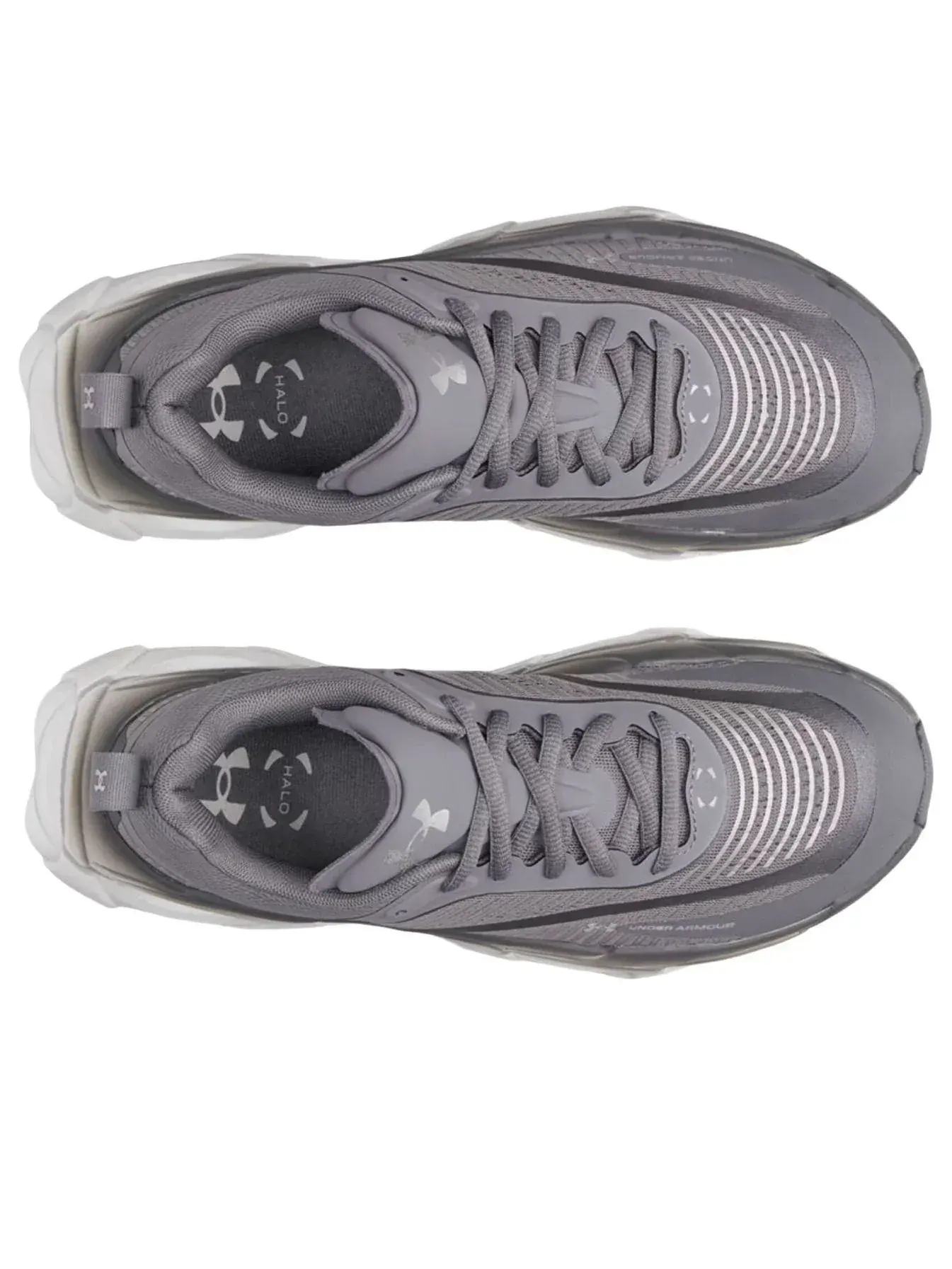 Кроссовки (WMNS) Under Armour Halo Racer 'Castlerock Metallic Silver' — изображение 3 из 5, серый
