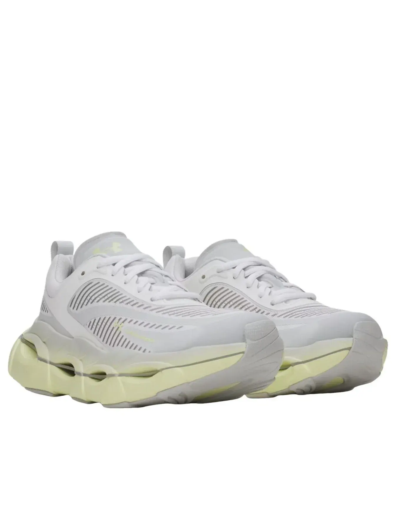 Кроссовки (WMNS) Under Armour Halo Racer 'White Halo Gray Fade Green' — изображение 2 из 5, серый