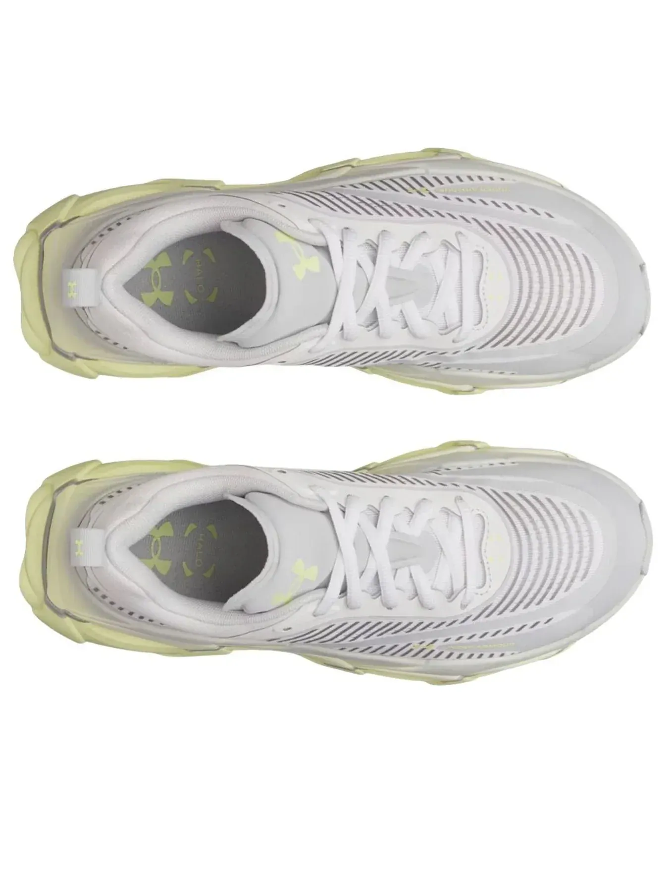 Кроссовки (WMNS) Under Armour Halo Racer 'White Halo Gray Fade Green' — изображение 3 из 5, серый