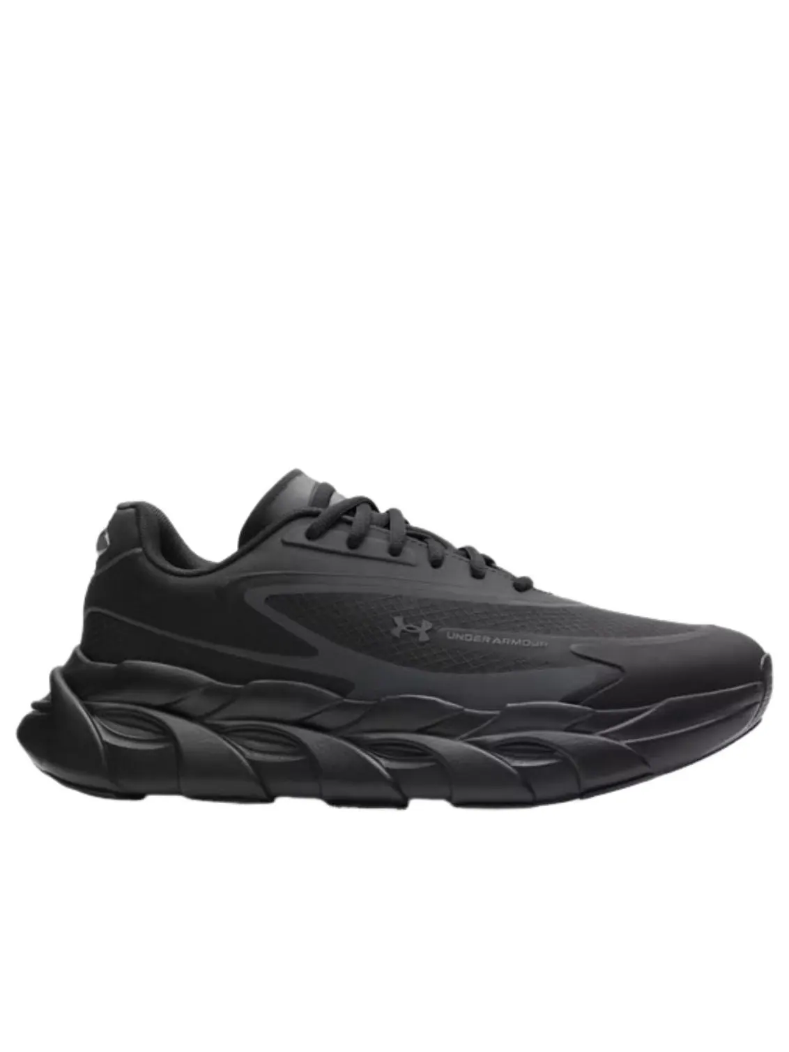Кроссовки Under Armour Halo Runner 'Triple Black' — изображение 2 из 5, черный/черный