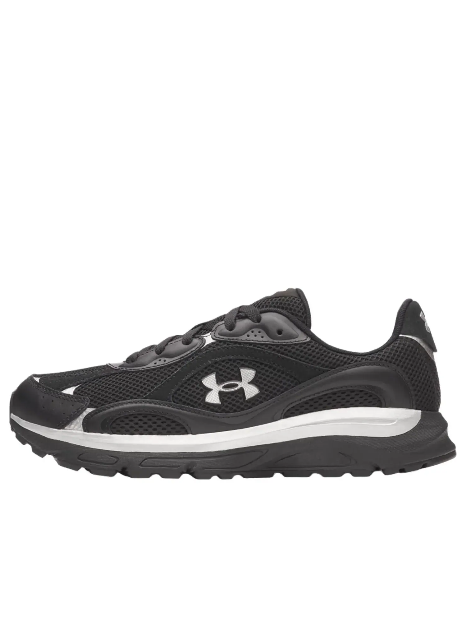 Кроссовки Under Armour Tech Runner 'Black Metallic Silver' — изображение 1 из 5, черный