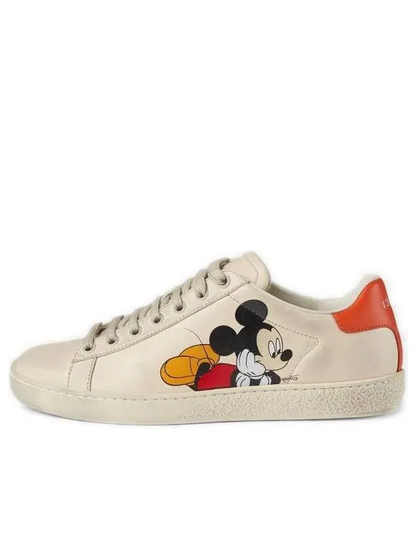 Кроссовки disney x ace low 'mickey mouse - ivory' Gucci — изображение 1 из 4, бежевый