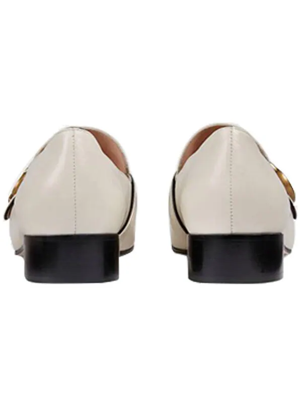 Кроссовки double g leather loafers 'white' Gucci — изображение 4 из 4, белый