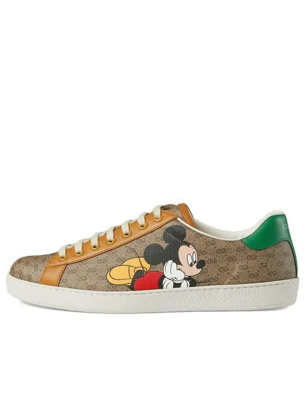 Кроссовки disney x ace low 'mickey mouse - beige' Gucci — изображение 1 из 4, коричневый