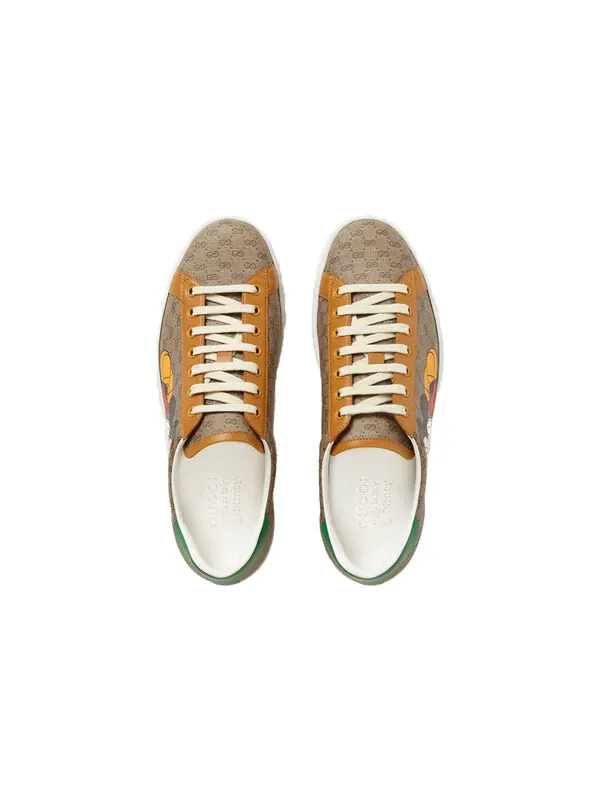 Кроссовки disney x ace low 'mickey mouse - beige' Gucci — изображение 3 из 4, коричневый