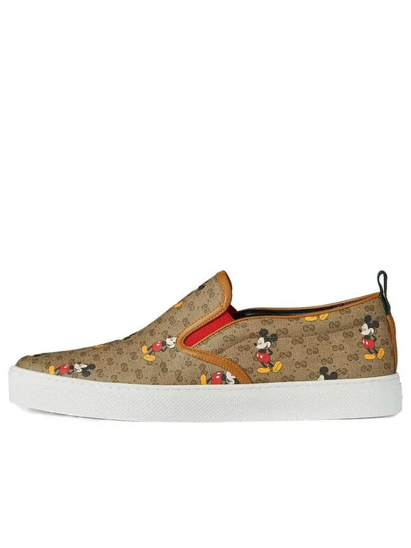 Кроссовки disney x gg supreme slip-on 'mickey mouse' Gucci — изображение 1 из 4, коричневый