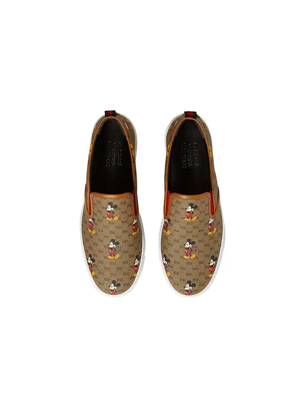 Кроссовки disney x gg supreme slip-on 'mickey mouse' Gucci — изображение 3 из 4, коричневый