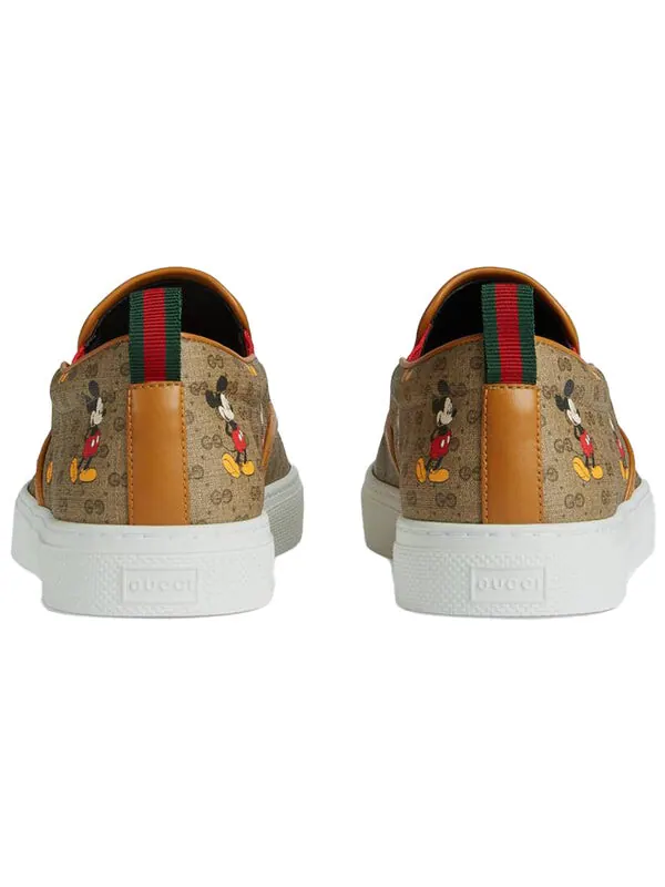 Кроссовки disney x gg supreme slip-on 'mickey mouse' Gucci — изображение 4 из 4, коричневый