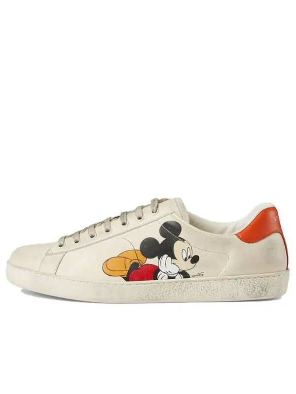 Кроссовки disney x ace low 'mickey mouse - ivory' Gucci — изображение 1 из 4, белый