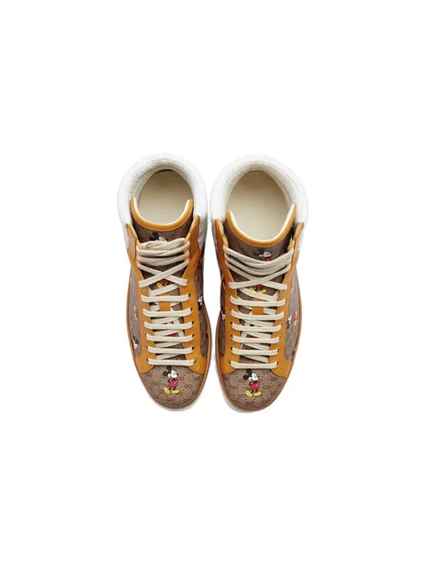 Кроссовки x disney mickey mouse gg sneakers 'brown yellow' Gucci — изображение 2 из 4, мульти