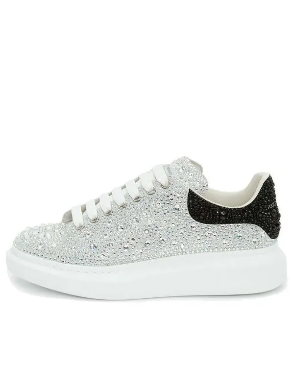 Кроссовки crystal-embellished oversized sneakers 'silver black' Alexander Mcqueen — изображение 1 из 4, серебристый/черный