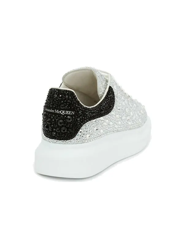 Кроссовки crystal-embellished oversized sneakers 'silver black' Alexander Mcqueen — изображение 4 из 4, серебристый/черный