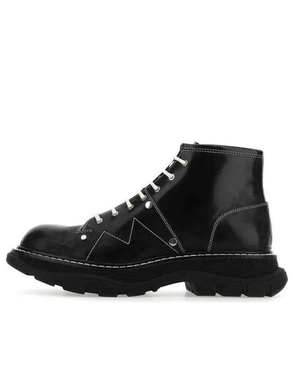 Кроссовки tread lace-up boots 'black' Alexander Mcqueen — изображение 1 из 3, черный