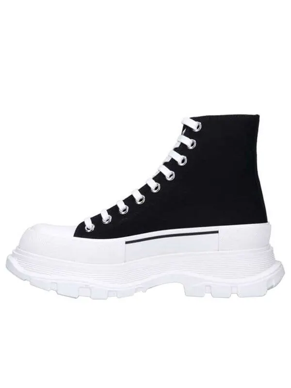 Кроссовки canvas tread slick high top sneakers 'black white' Alexander Mcqueen — изображение 1 из 3, черный/белый