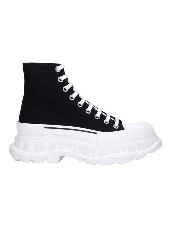 Кроссовки canvas tread slick high top sneakers 'black white' Alexander Mcqueen — изображение 3 из 3, черный/белый