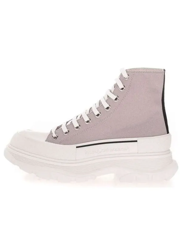 Кроссовки canvas tread slick high top sneakers 'grey white' Alexander Mcqueen — изображение 1 из 4, серый/белый