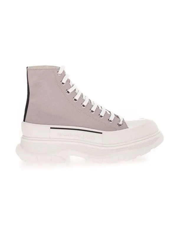 Кроссовки canvas tread slick high top sneakers 'grey white' Alexander Mcqueen — изображение 2 из 4, серый/белый