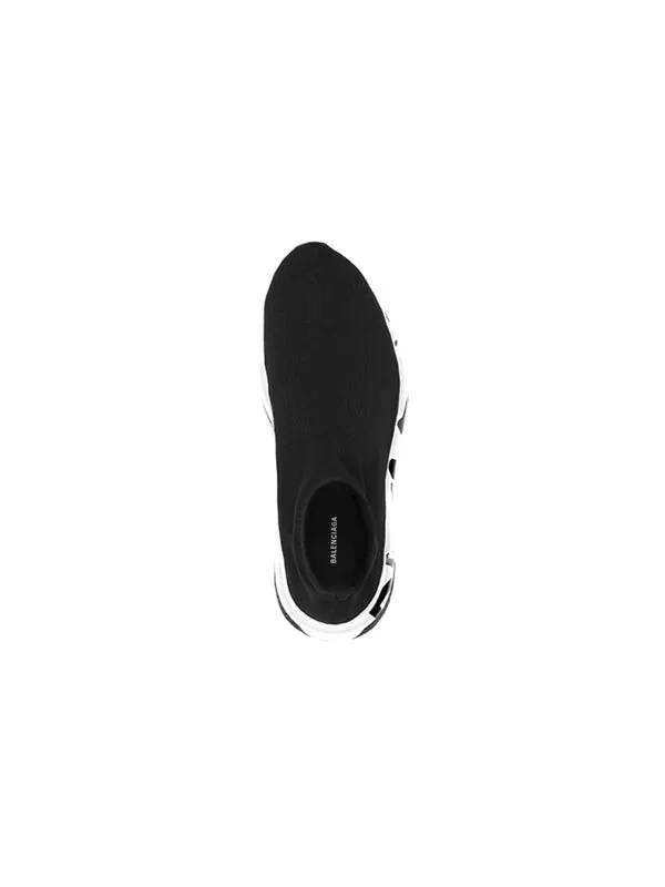 Кроссовки speed graffiti sneakers 'black knit black graffiti sole unit' Balenciaga — изображение 3 из 4, черный/белый