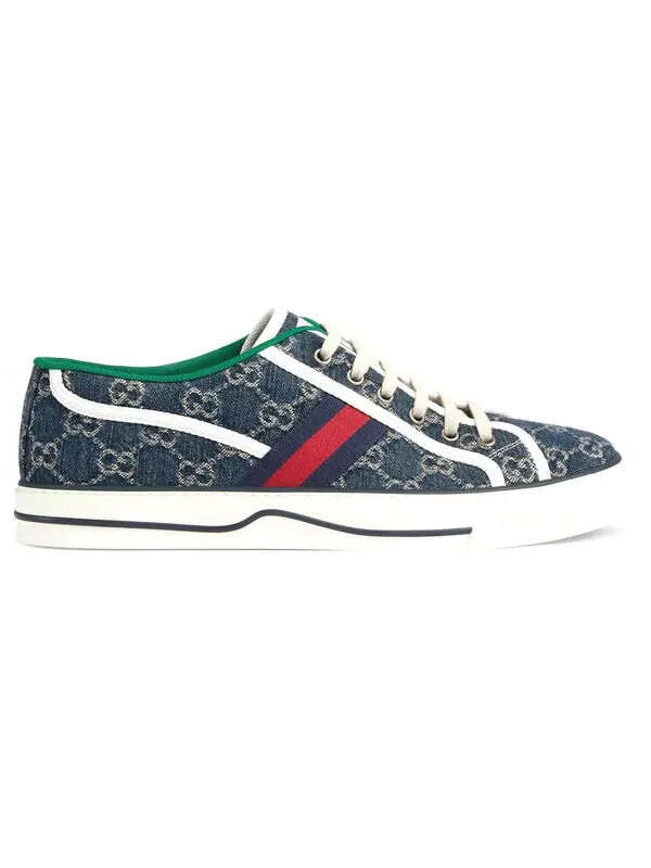 Кроссовки tennis 1977 'blue ivory' Gucci — изображение 2 из 4, синий/слоновая кость