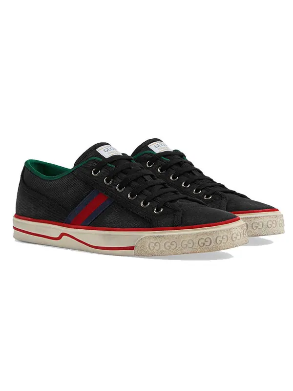 Кроссовки tennis 1977 'black cotton' Gucci — изображение 3 из 4, черный