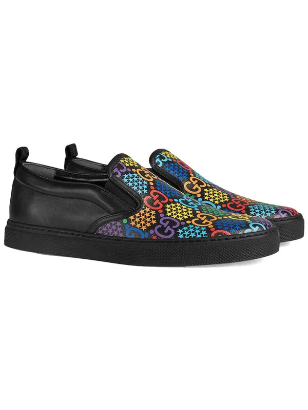 Кроссовки gg supreme slip-on 'psychedelic - black' Gucci — изображение 2 из 4, черный