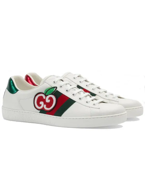 Кроссовки ace low 'gg apple patch - white' Gucci — изображение 2 из 4, белый