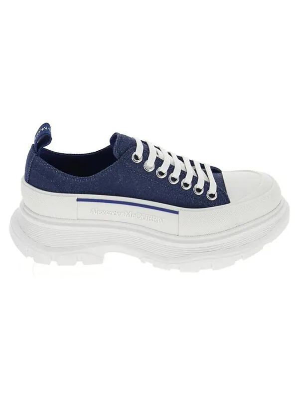 Кроссовки tread slick lace up sneakers 'blue denim' Alexander Mcqueen — изображение 2 из 4, синий джинсовый синий