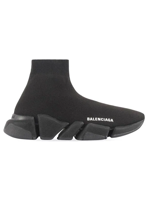 Кроссовки speed 2.0 sneaker 'black recycled knit' Balenciaga — изображение 2 из 4, черный/белый