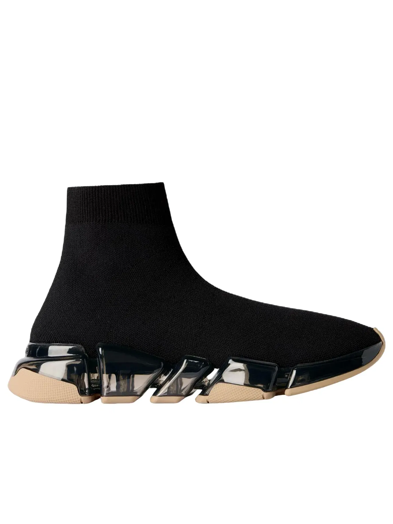 Женские кроссовки с прозрачной подошвой Balenciaga Speed 2.0 — изображение 2 из 7, черный