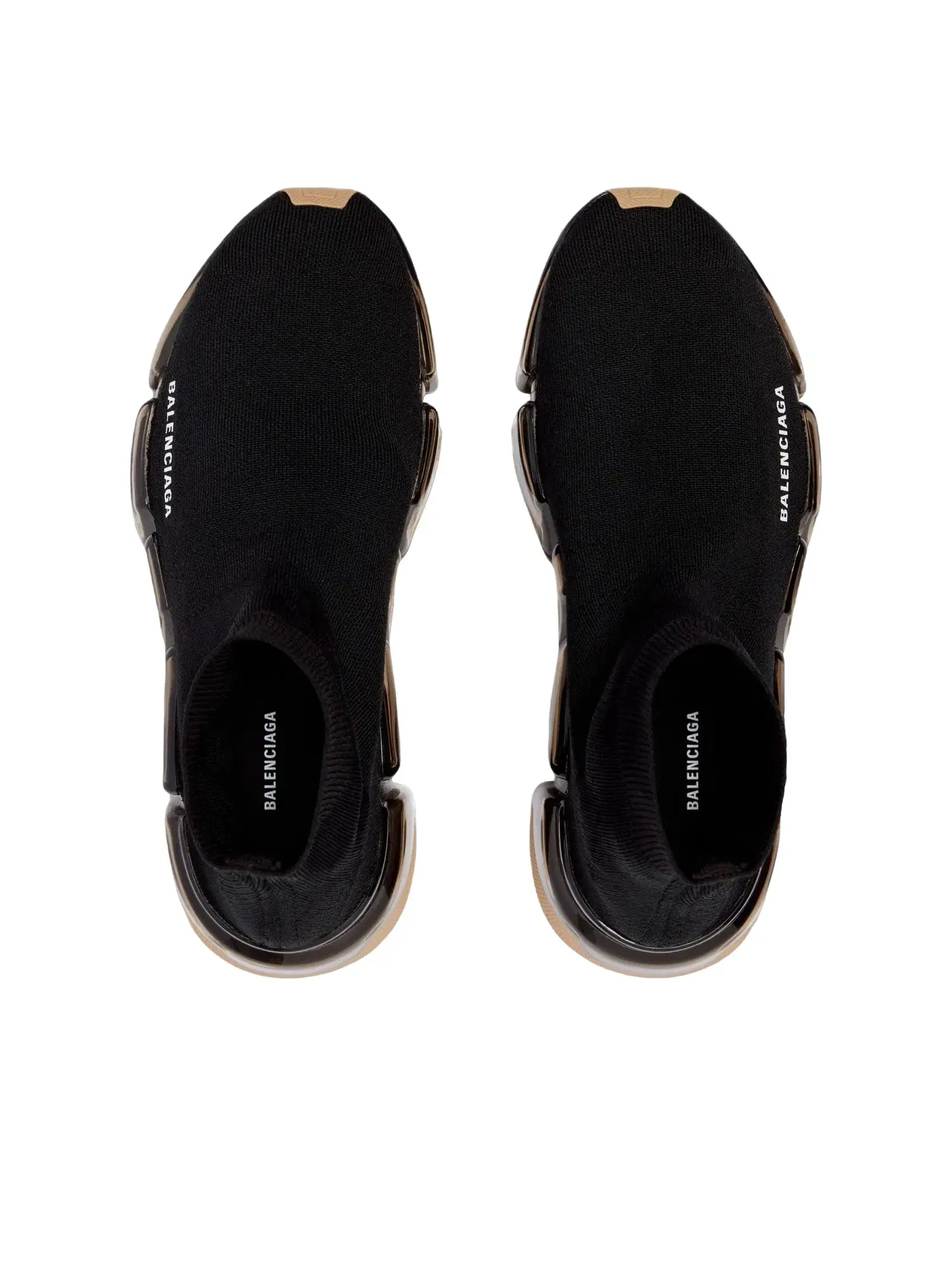 Женские кроссовки с прозрачной подошвой Balenciaga Speed 2.0 — изображение 5 из 7, черный