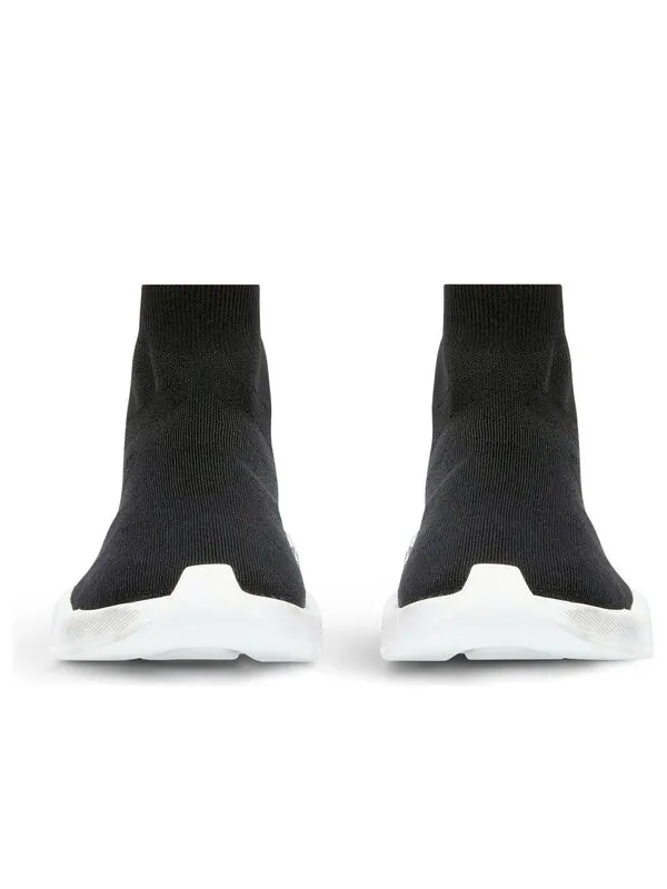 Кроссовки speed 2.0 graffiti sneakers 'black recycled knit and white sole unit' Balenciaga — изображение 4 из 4, черный/белый