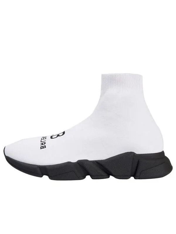 Кроссовки recycled speed trainer 'white black' Balenciaga — изображение 1 из 4, белый/черный