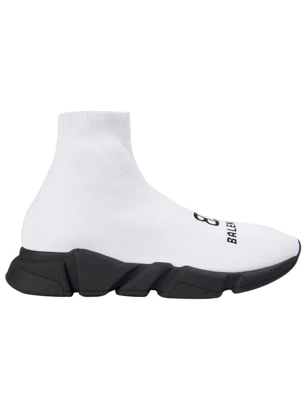 Кроссовки recycled speed trainer 'white black' Balenciaga — изображение 2 из 4, белый/черный
