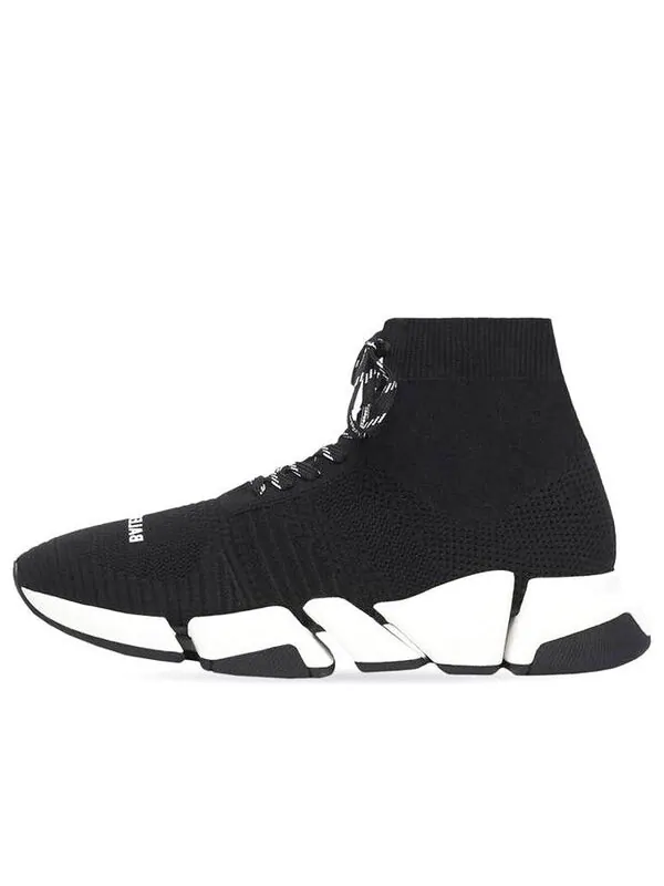 Кроссовки speed 2.0 lace-up sneaker 'black white' Balenciaga — изображение 1 из 4, черный/белый