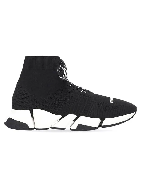 Кроссовки speed 2.0 lace-up sneaker 'black white' Balenciaga — изображение 2 из 4, черный/белый