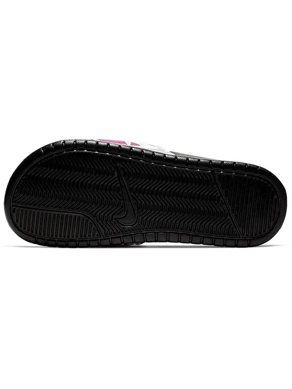 Тапочки benassi jdi print 'black active fuchsia' Nike — изображение 4 из 4, черный