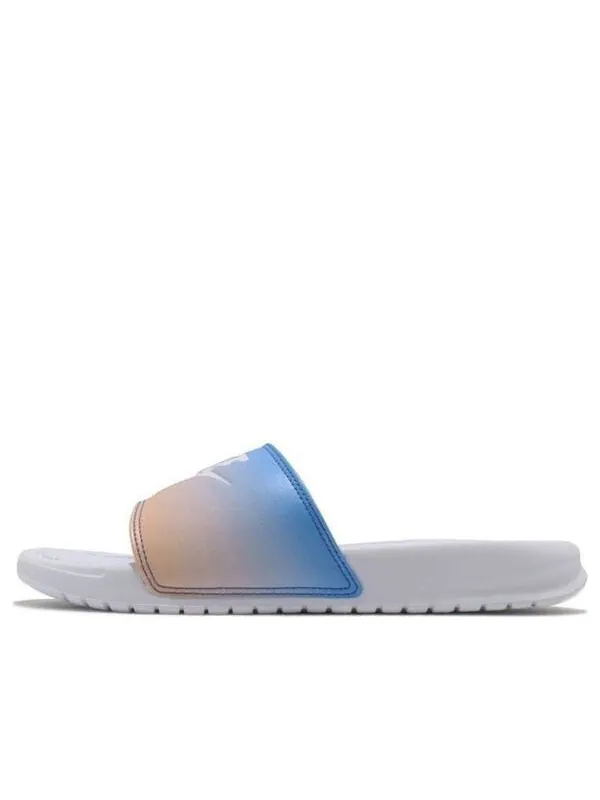 Тапочки benassi jdi print slide 'white hyper royal' Nike