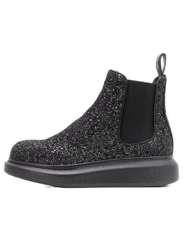 Кроссовки glitter detail ankle boots 'black' Alexander Mcqueen — изображение 1 из 1, черный