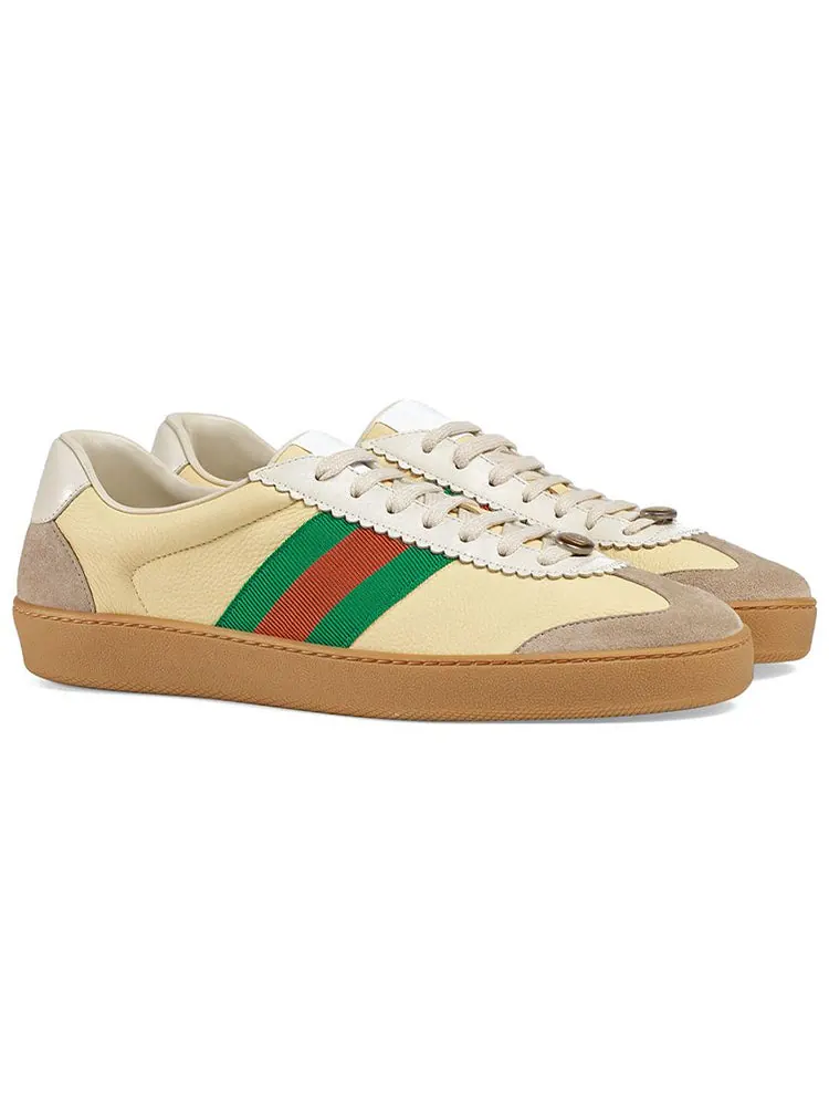 Кроссовки Gucci G74 Web Low 'Oatmeal' — изображение 2 из 5, белый