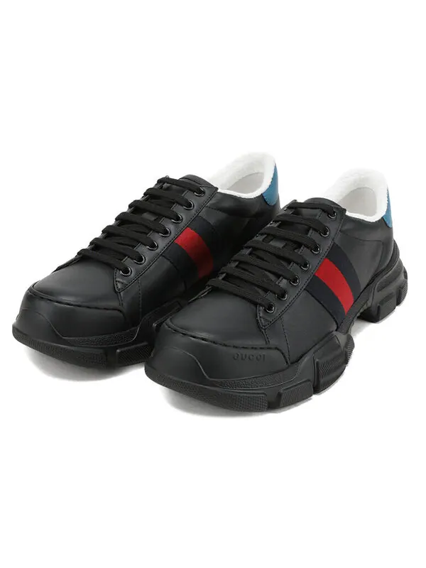 Кроссовки nathan 'black' Gucci — изображение 3 из 4, черный/синий/красный