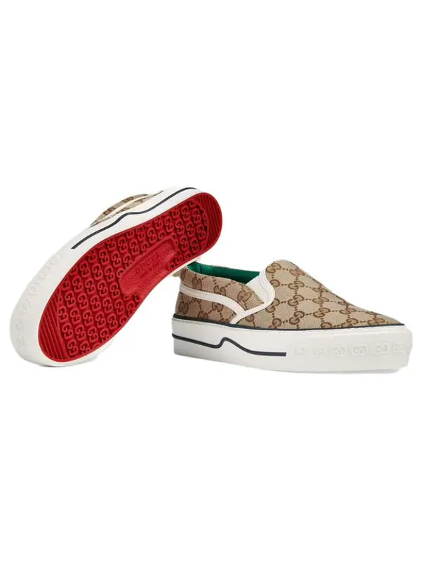 Кроссовки tennis 1977 shoes 'tan green' Gucci — изображение 3 из 3, бежевый/зеленый/белый