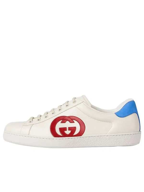 Кроссовки ace 'interlocking g - white red blue' Gucci — изображение 1 из 4, белый