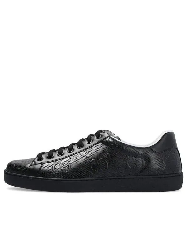 Кроссовки ace 'gg embossed - black' Gucci — изображение 1 из 4, черный