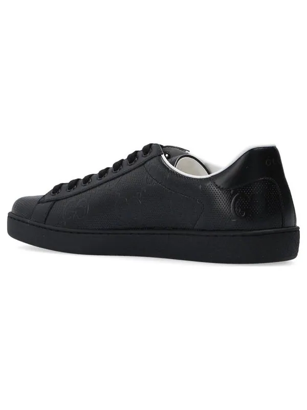 Кроссовки ace 'gg embossed - black' Gucci — изображение 3 из 4, черный