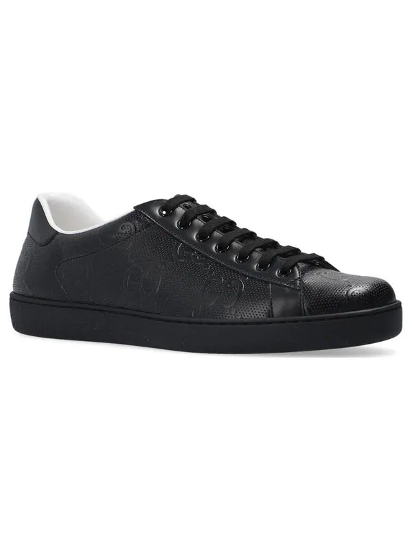 Кроссовки ace 'gg embossed - black' Gucci — изображение 4 из 4, черный
