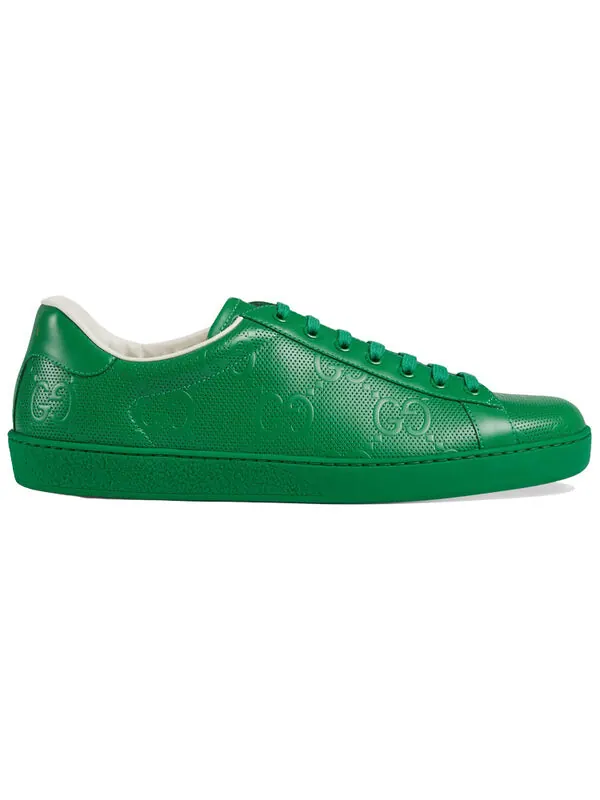 Кроссовки ace series g printing sports shoe 'green' Gucci — изображение 2 из 4, зеленый